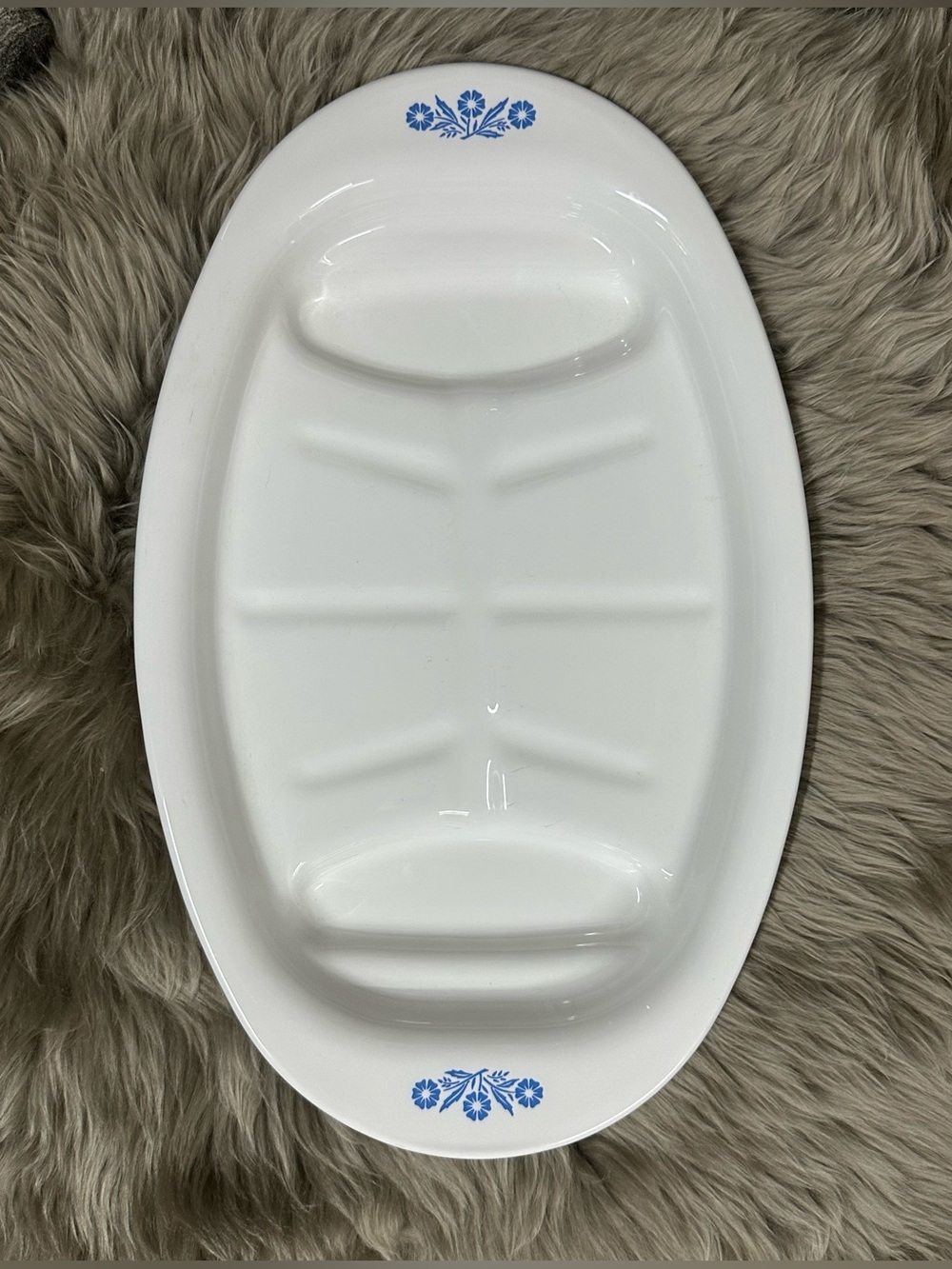 Corningware Blue Corn Flowers Roasting/Serving Tray